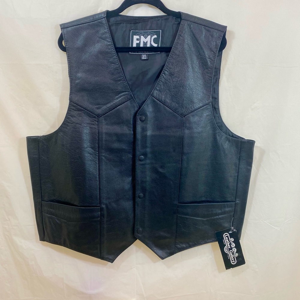 FMC First Manufacturing basic naked leather vest.
